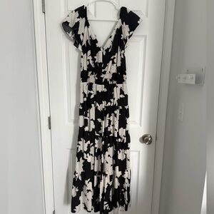 Rachel Zoe Black and White Floral Maxi Dress